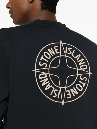Stone Logo-print Sweatshirt In Blue