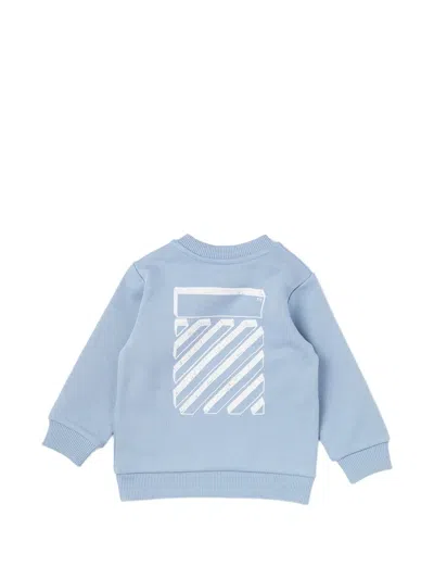 Off-white Logo-print Sweater In Blue