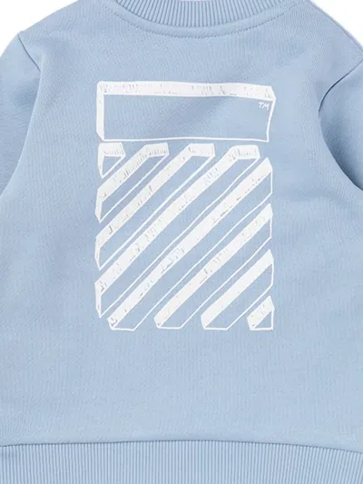 Off-white Logo-print Sweater In Blue