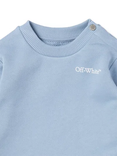Off-white Logo-print Sweater In Blue