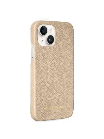 Maison De Sabre Leather Iphone 14 Case In Neutral