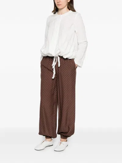 Apuntob Drawstring-hem Jacket In White