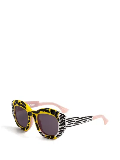 Kuboraum B2 Pop-grotesque Square-frame Sunglasses In Multi