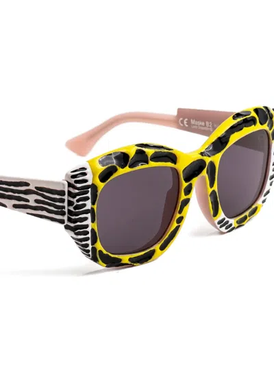 Kuboraum B2 Pop-grotesque Square-frame Sunglasses In Multi
