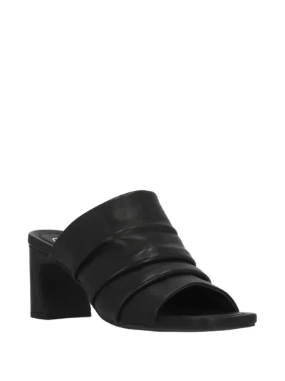 Ash Eva Leather Mules In Black