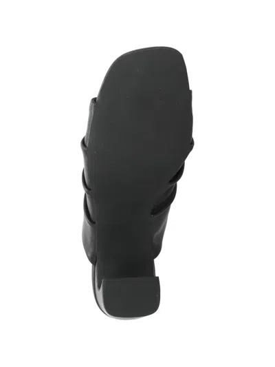 Ash Eva Leather Mules In Black