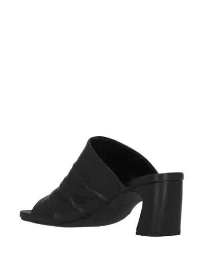 Ash Eva Leather Mules In Black