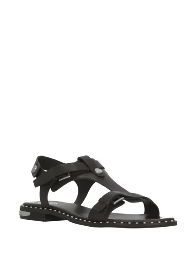 Ash Stud-embellished Flat Sandals In Brown