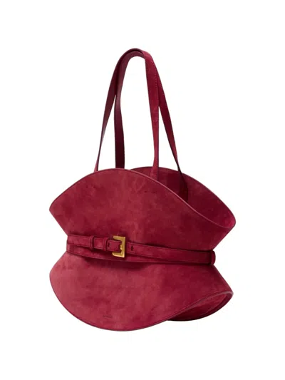 Balmain Medium Shuffle Shoulder Bag In Orange