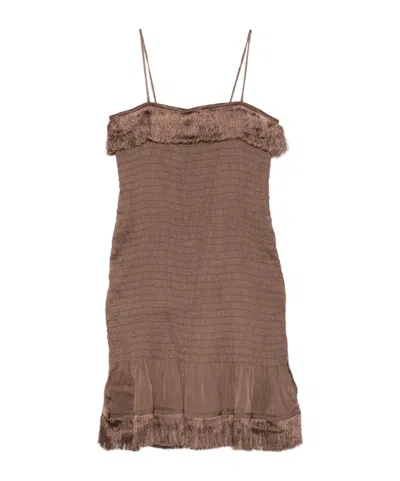 By Malene Birger Valia Mini Dress In Brown