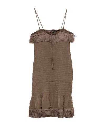 By Malene Birger Valia Mini Dress In Brown