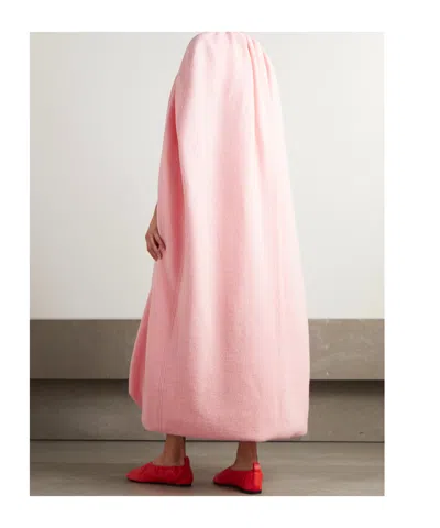 Jil Sander Cape-effect Draped Wool-blend Coat In Pink