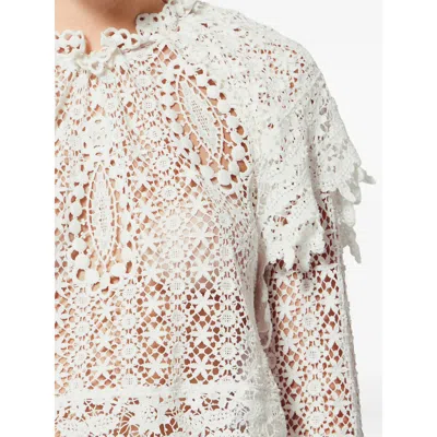 Isabel Marant Hyliana Knit Cotton Lace Top In White