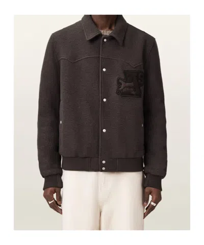 Allsaints Royce Wadded Patch Jacket In Brown