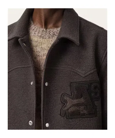 Allsaints Royce Wadded Patch Jacket In Brown