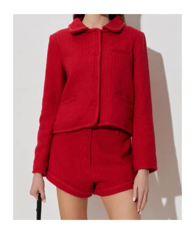 Posse Collared Long-sleeved Jacket In Red