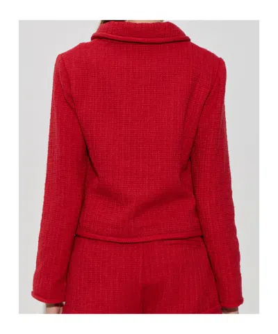 Posse Collared Long-sleeved Jacket In Red