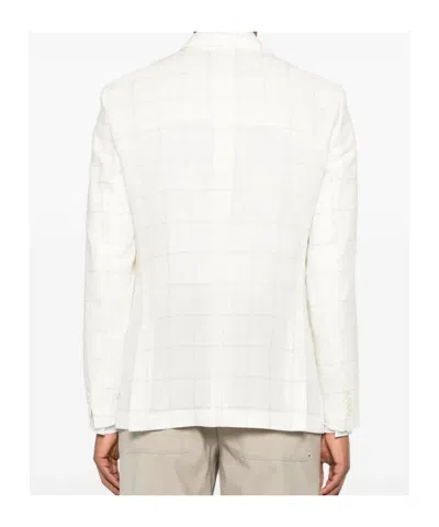Hugo Boss Checked Blazer In White