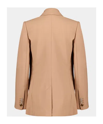 Zimmermann Double-breasted Wool Blazer In Brown