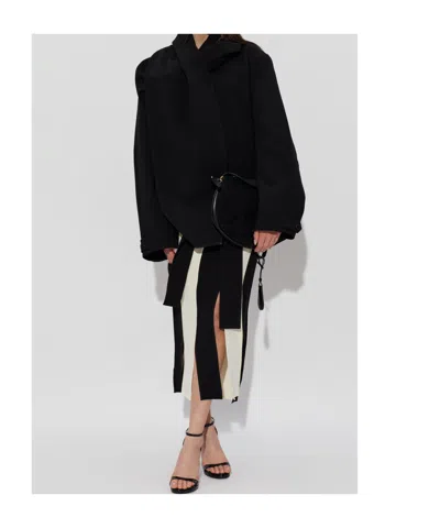 Entire Studios Belted Jacket In Black