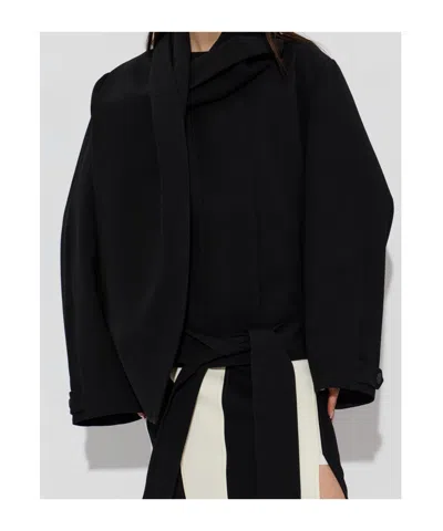 Entire Studios Belted Jacket In Black