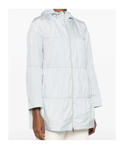 Herno Light Blue Polyamide Parka In White