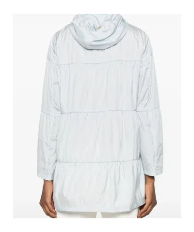Herno Light Blue Polyamide Parka In White