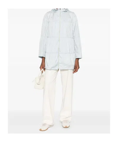 Herno Light Blue Polyamide Parka In White