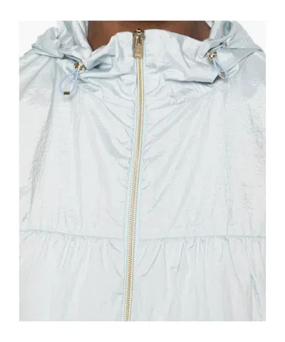 Herno Light Blue Polyamide Parka In White