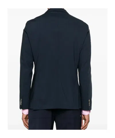 Hugo Boss Double-breasted Blazer In Blue