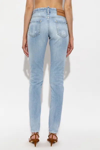 Dsquared2 Belt Loop Jeans In Blue