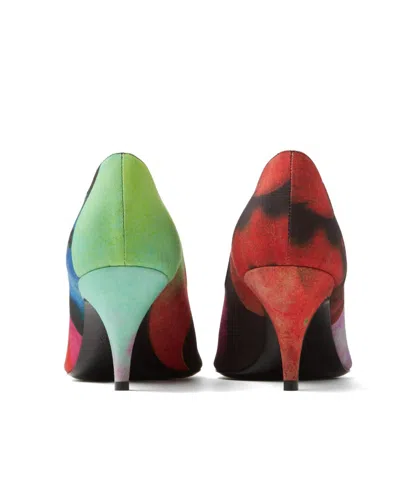 Versace Multicolor Printed Pumps In Multi