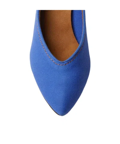 Versace Chic Medium Heeled Pointed Toe Pumps In Blue