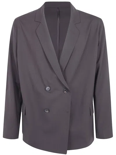 Pt01 Double Breasted Jacket In Brown