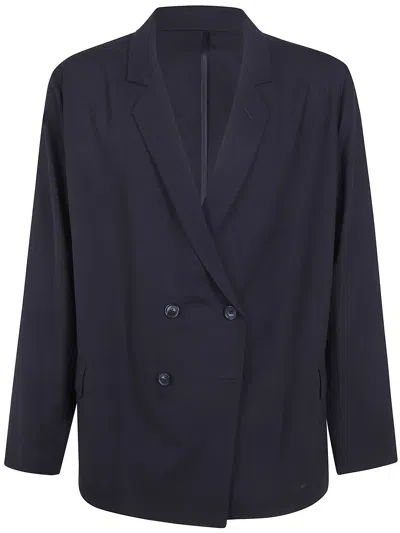 Pt01 Double Breasted Jacket In Blue