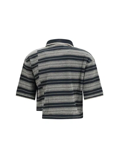 Isabel Marant Étoile Black Cotton Polo Shirt In Multi