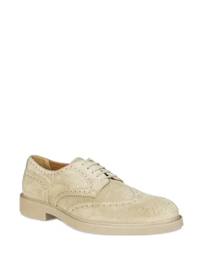 Doucal's Brogue-detail Suede Derby Shoes In Multi