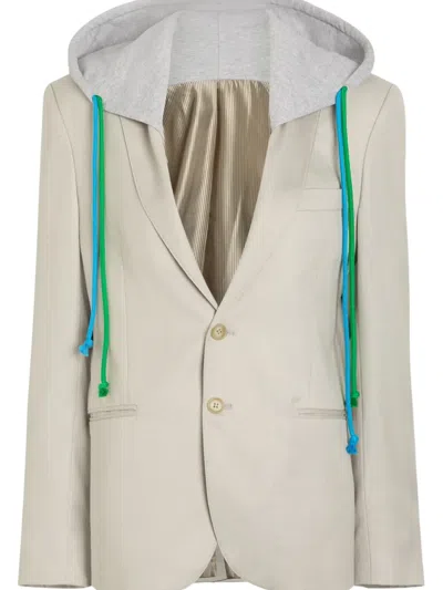 Better Hooded Drawstring Jacket In Neutral
