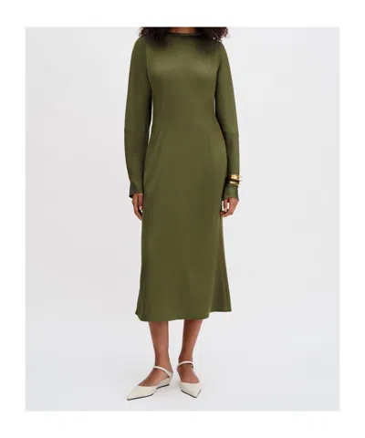 Filippa K Satin Midi Dress In Multi