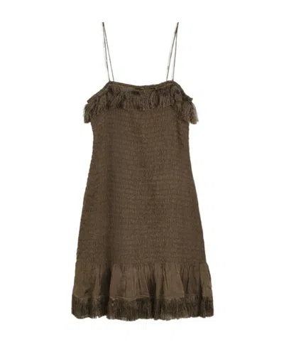 By Malene Birger Valia Mini Dress In Brown