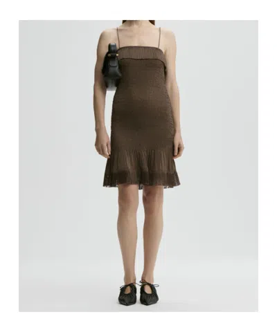 By Malene Birger Valia Mini Dress In Brown