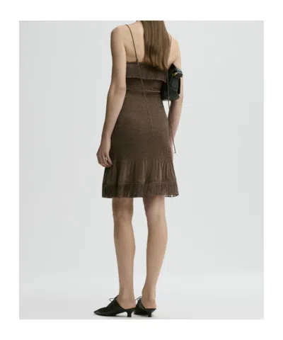 By Malene Birger Valia Mini Dress In Brown
