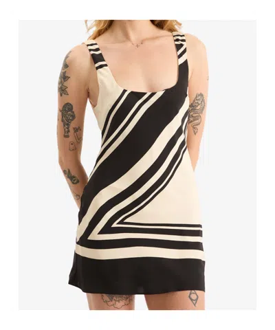 Sir Womens Milano Nero Pietra Scoop-neck  Silk Mini Dress In Animal Print