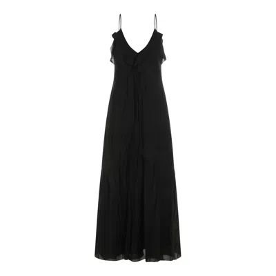 Isabel Marant Étoile Vasma Black Cotton Blend Dress In Black