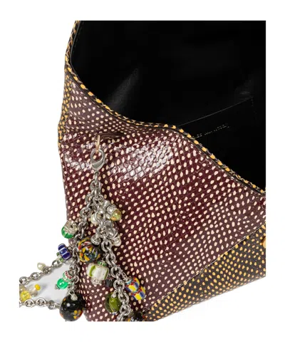 Dries Van Noten Dot Patterned Large Envelope Shoulder Bag In Multi