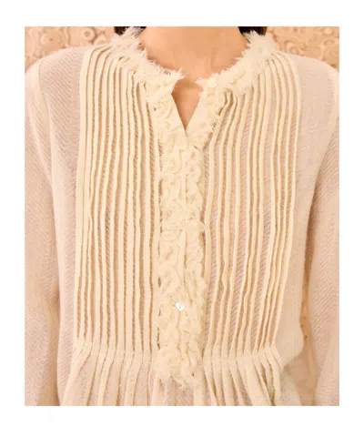 Ulla Johnson Ruffled Blouse In Neutral