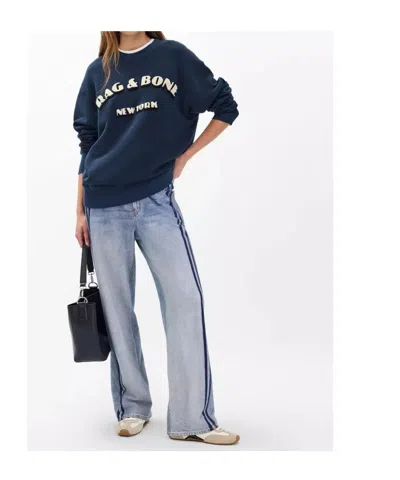 Rag & Bone Rb Miramar Wide Leg Track Jeans In Blue