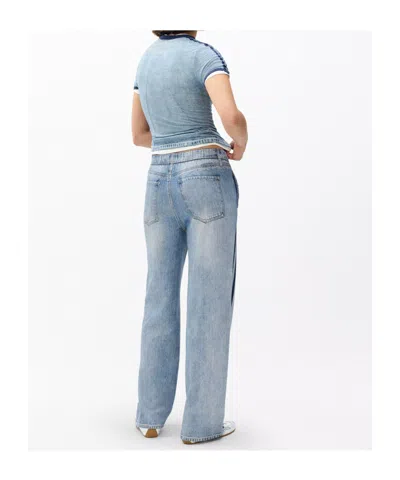Rag & Bone Rb Miramar Wide Leg Track Jeans In Blue
