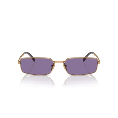 Prada 0pr A60s Rectangular Frame Sunglasses In Purple