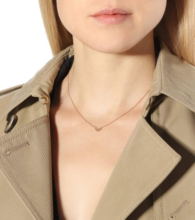 Shop Stone Paris Talitha Simple Necklace In 18-kt Rose Gold With 0,04-kt Diamonds